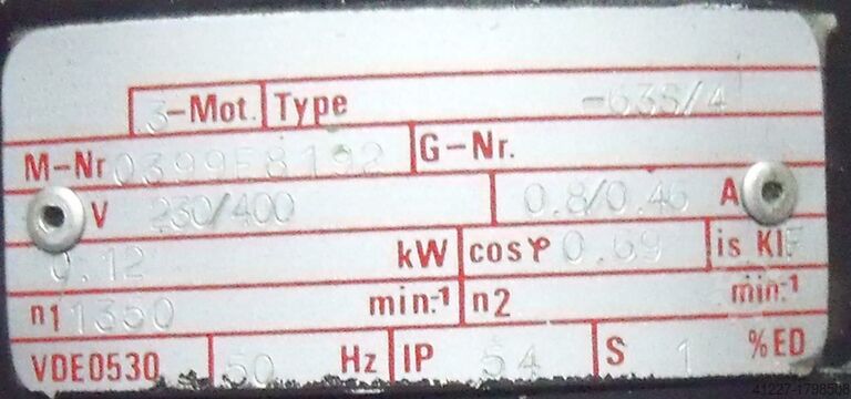 Geared motor 0.12 kW 30 rpm Rehfuss SR2 10L-63S/4