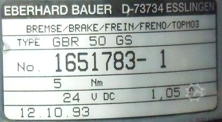 Tandwielmotor 0,11 kW 2,5 tpm BAUER DK 66 SZ3-2211/163L-AS/M