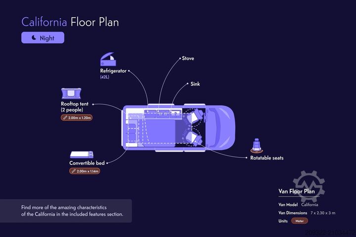  Volkswagen California Camper | 4 Posti | Cucinotto + Letto Tetto