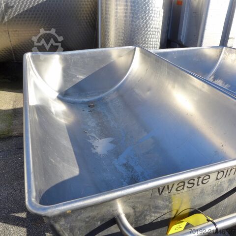 Bac ouvert de 200 litres en acier inoxydable V4A  8887