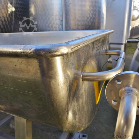 Bac ouvert de 200 litres en acier inoxydable V4A  8887