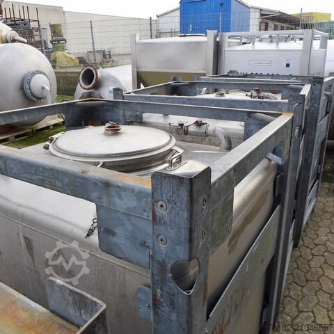 1000litrový kontejner IBC z materiálu V2A Blefa 9038