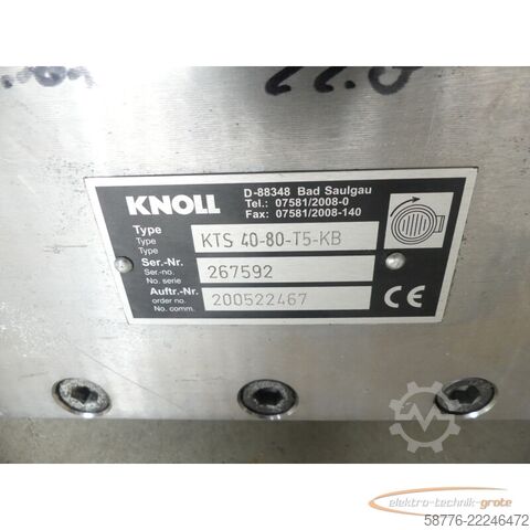 Bileşen Knoll KNOLL KTS 40-80-T5-KB Schraubenspindelpumpe SN: 267592