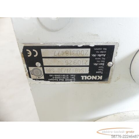 Bileşen Knoll KNOLL TS40-21/30 586 Kreiselpumpe 200318477 SN: 210926
