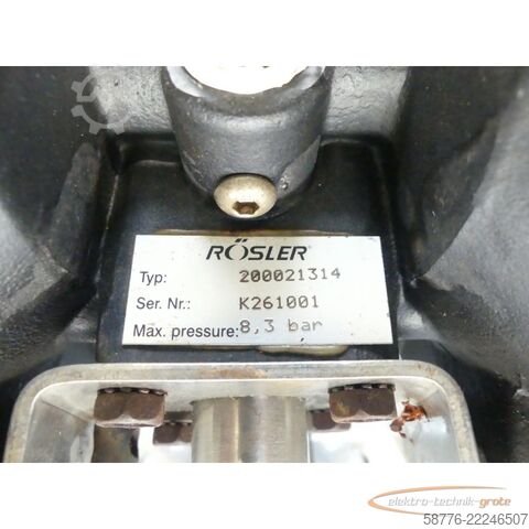 Bileşen  Rösler 200021314 Membranpumpe SN: K261001 - 8,3 bar