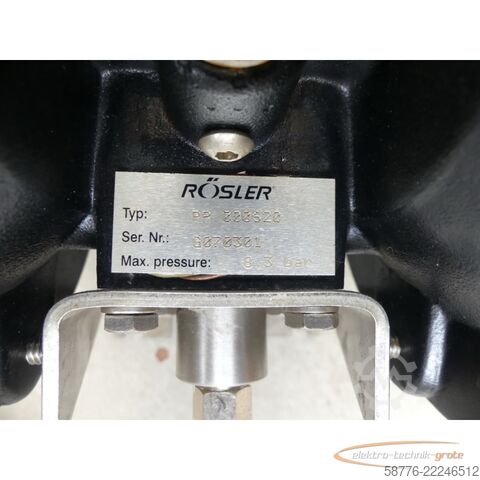 Bileşen  Rösler PP 000620 Membranpumpe SN: G070301 - 8,3 bar