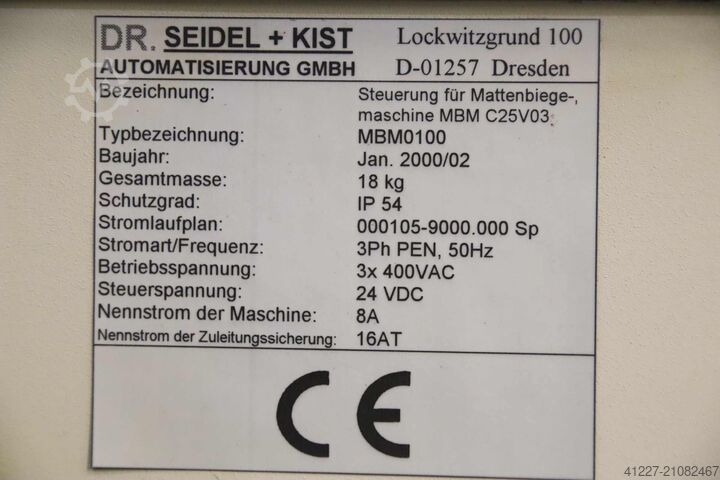 Halfautomatische staalmatten-buigmachine 3,1 m MBS MBM 030
