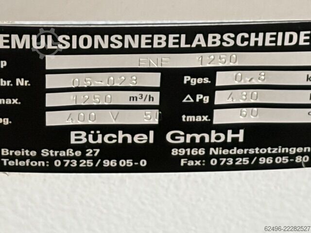 Olienevelafscheider Büchel ENF 1250