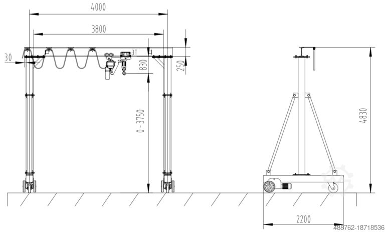 Portaalkraan - 500kg - 10 TON WNM Sp. Z O.O.