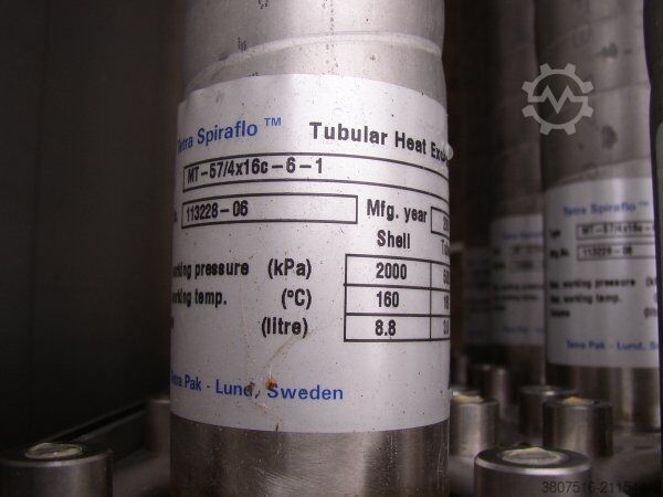 Εναλλάκτης θερμότητας Tetra Pak Spiraflow MT57