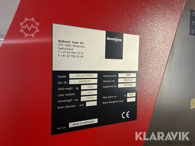 μηχανή κοπής με λέιζερ Bystronic Bystar 3015 Bystar 3015