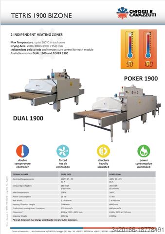 Digitaldruckmaschine Chiossi e Chiavazzuti Poker 1900