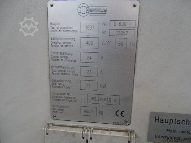 Dikey işleme merkezi HERMLE U630S