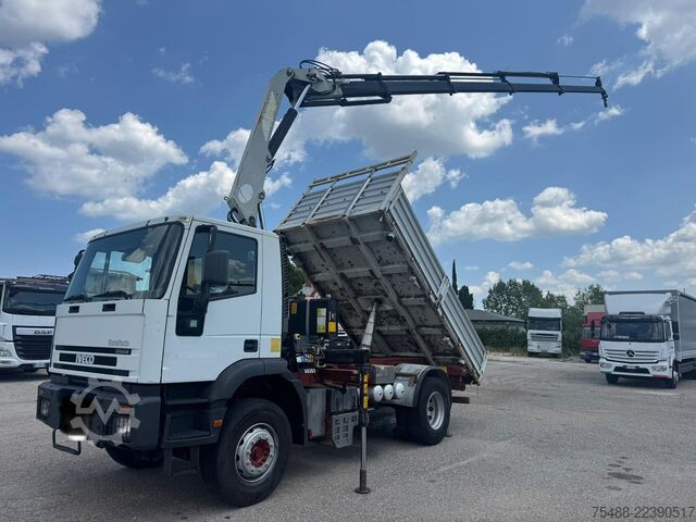 Camion benne avec grue IVECO EUROTECH 190 E 310 CURSOR