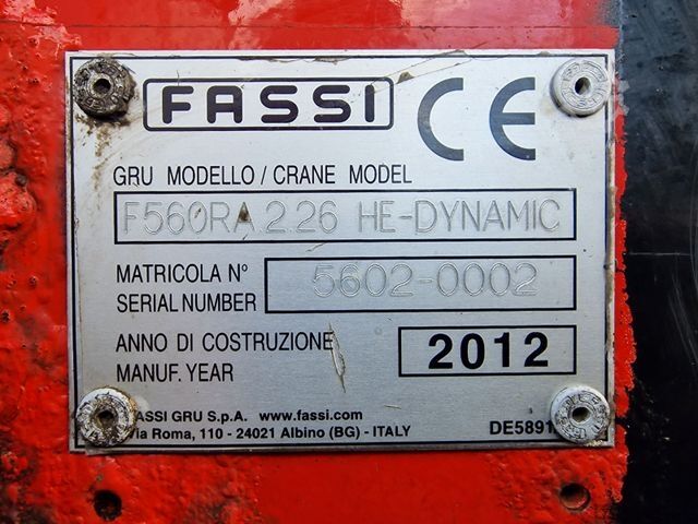 Teherautóra szerelt daru MAN TGS 35.480 8X4H-6 BL / Intarder / FASSI F560