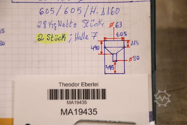 VA konténer unbekannt 605/605/H1160 mm