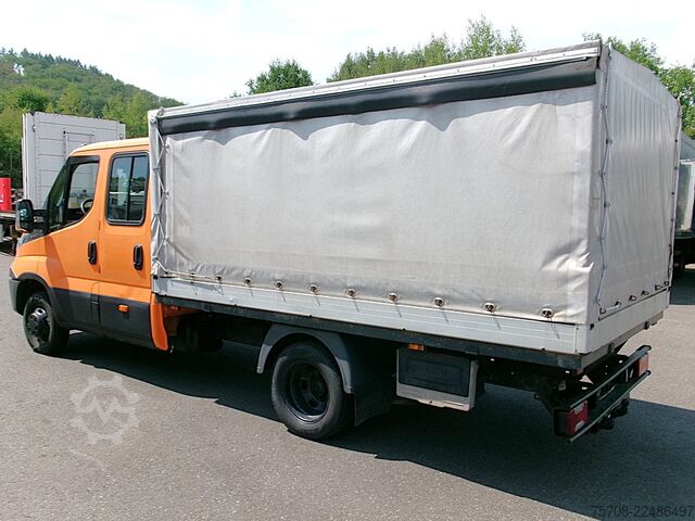 Ponyvával szerelt furgon IVECO Daily 35C17*DoKa*Luft*AHK*Diff*Klima*6 Sitze