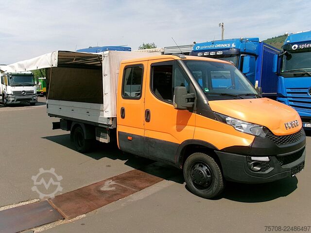 Ponyvával szerelt furgon IVECO Daily 35C17*DoKa*Luft*AHK*Diff*Klima*6 Sitze