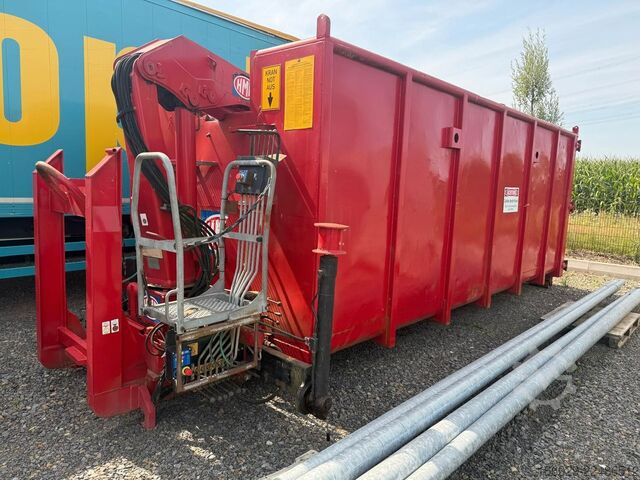 Poluprikolica za izmjenjive sanduke  Abrollcontainer mit HMF Kran