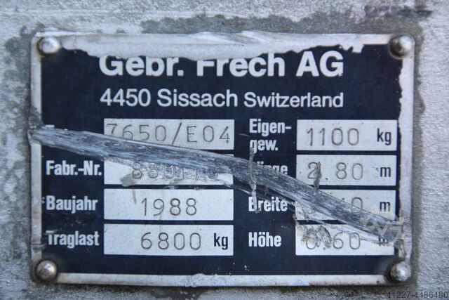 Wózek transportowy do dużych obciążeń 6,8 tony Frech 7650/E04 Traglast 6,8 t