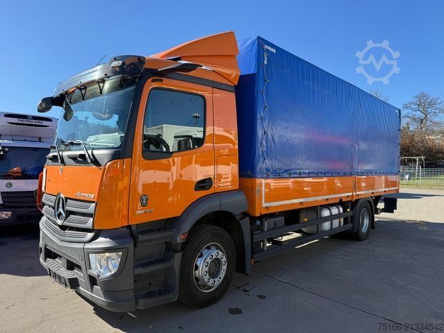 Samochód ciężarowy z plandeką typu platforma MERCEDES-BENZ ACTROS 1832 L Pritsche/Plane 7,20 m LBW 1,5 T