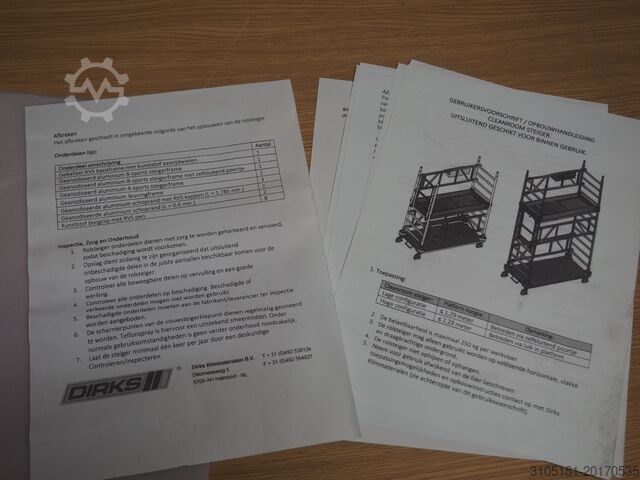 Verrijdbare Cleanroom steiger Dirks klimmaterialen BV