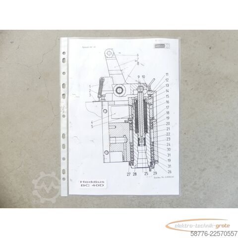 Componente  Werkzeugspindel für Hedelius BC 40D Maschine