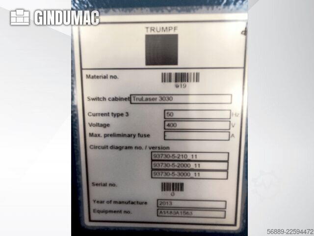 TRUMPF TruLaser 3030 (L20) TRUMPF TruLaser 3030 (L20)