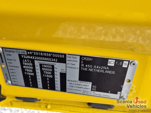 Τυπική μονάδα τράκτορα Scania R 450 A4x2NA Highline Smart 2 !