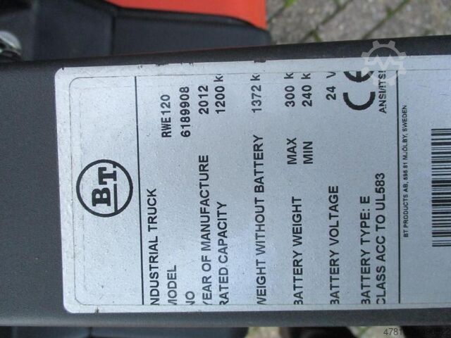 Hoogheffende palletwagen TOYOTA RWE120