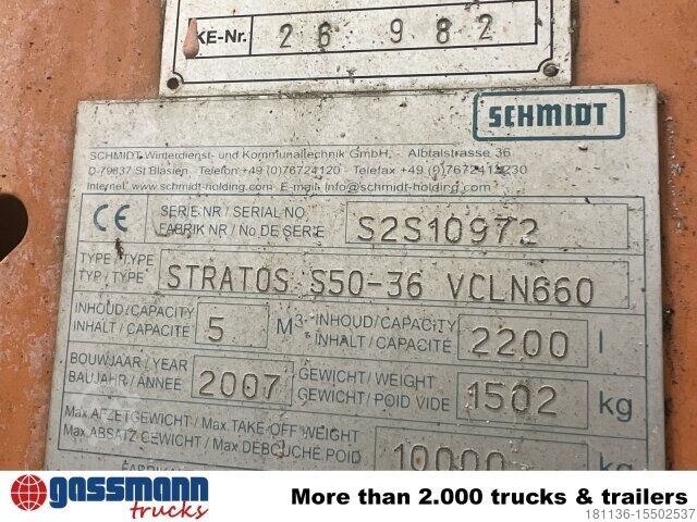 Poljoprivredna mašina Schmidt Stratos S50-36 VCLN660 Salzstreuer, Abrollaufnahme