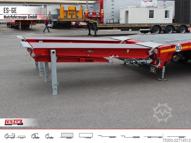 Reboque de plataforma rebaixada FAYMONVILLE Multimax Plus Satteltieflader Hebebett
