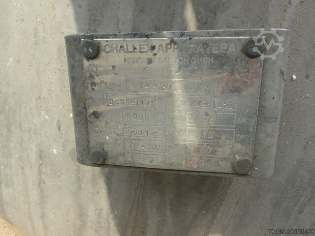 Serbatoio riscaldabile/raffreddabile da 5000 litri in V2A con agitatore a fascio Ekato da 6,8 kW (an  6169