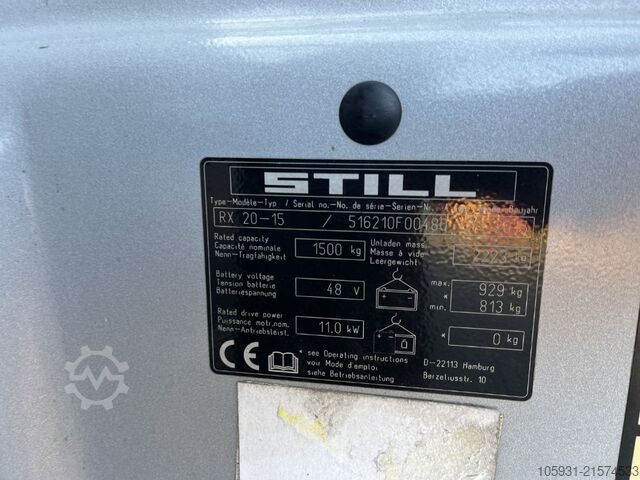 Elektryczny wózek widłowy 3 kołowy Still RX20-15