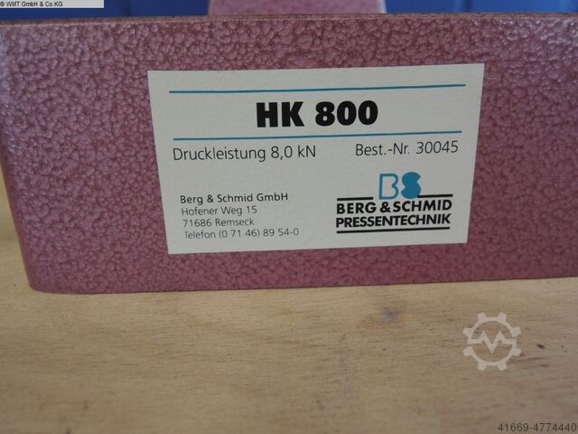 Toggle Press - coloană unică BERG & SCHMID HK 800