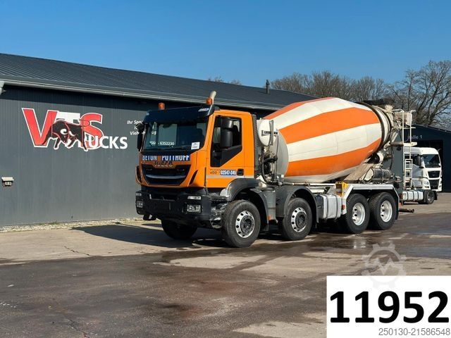 Betonblander lastbil IVECO AD 340 8x4 BB Liebherr HTM 904 Betonmischer 9m³