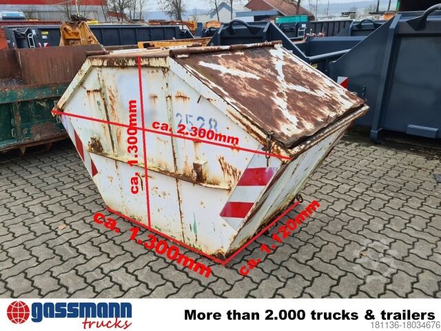 Afzetcontainer City-Absetzcontainer ca. 2m³ offen mit Deckel