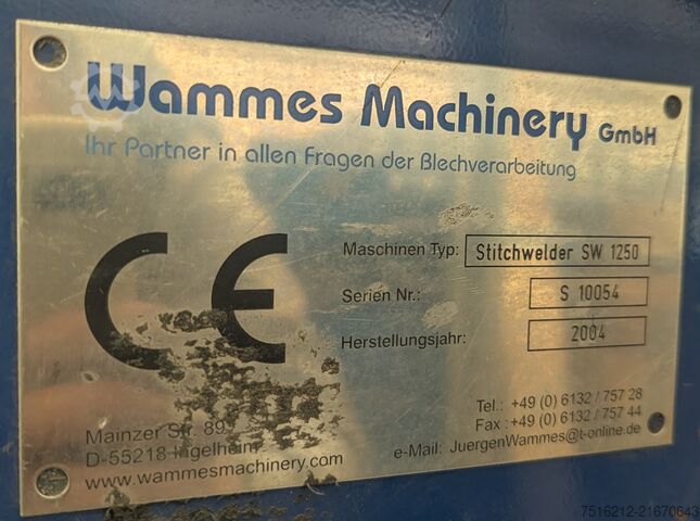 Stitchwelding machine Wammes Stitchwelder SW 1250