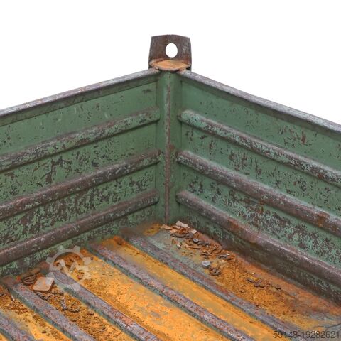 Gebrauchte Stapelboxen Stahl feste Konstruktion Stapelbehälter 1 Langseite halb hoch, L: Kruizinga 98-6621GB