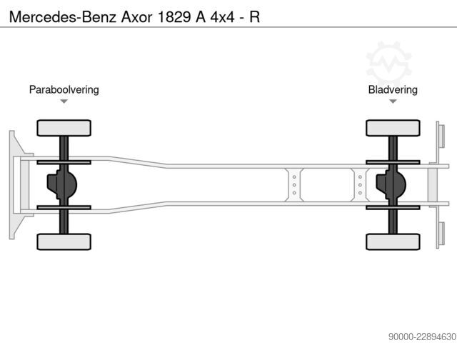 Remorque à plate-forme Mercedes-Benz Axor 1829 A 4x4 - R