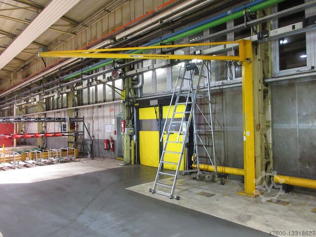 Kolomzwenkkraan Zwenkkraan Kettingtakel Demag Kran Drehkran Hallenkran 5m 50KG KBK 125Kg L 5m H 3,8m + Stahl Kettenzug