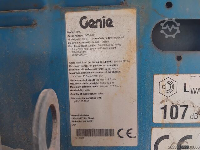 Telescoophoogwerker Genie S65