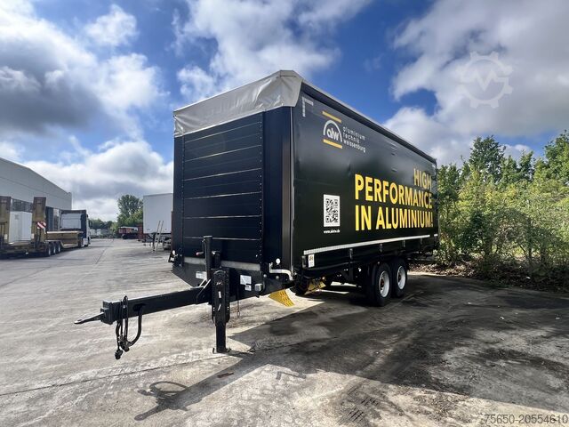 Åben trailer med presenning Fliegl TPS135  13,5 t Tandemplanenanhänger, neuwertig