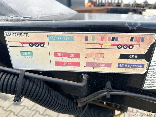 Transport de conteneurs D-TEC FLEXITRAILER TRACTION / ADR / SAF + discbrakes ...