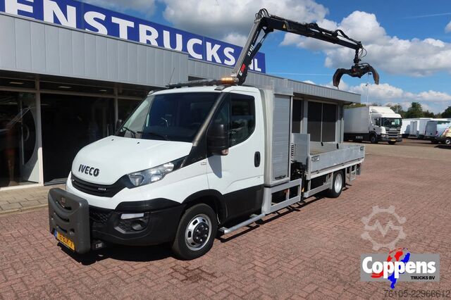 Φορτηγό γερανού Iveco 50C15 Openbak+ Kraan Hiab