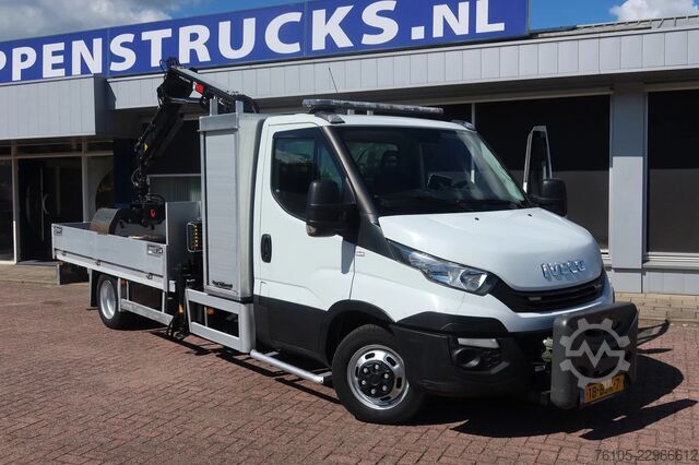 Φορτηγό γερανού Iveco 50C15 Openbak+ Kraan Hiab