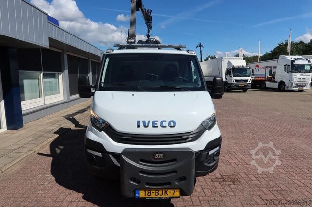 Φορτηγό γερανού Iveco 50C15 Openbak+ Kraan Hiab
