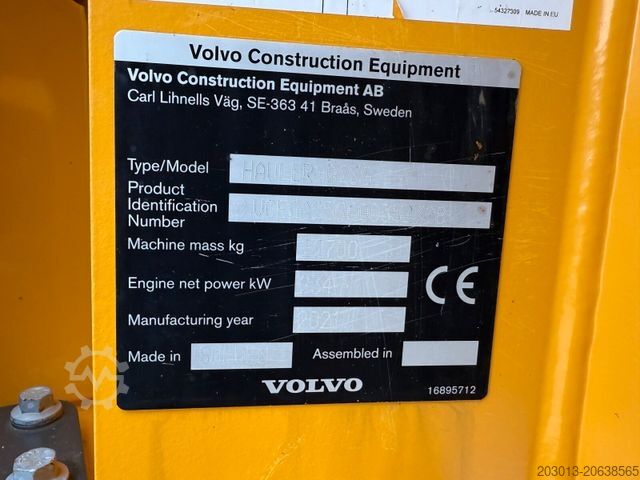 Otros VOLVO A25G Dumper 10.137 h Baujahr 2021