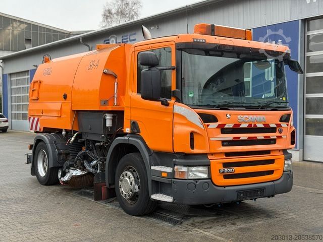 Vejfejemaskine SCANIA P230 Kehrmaschine Johnston VT605- 6 M³