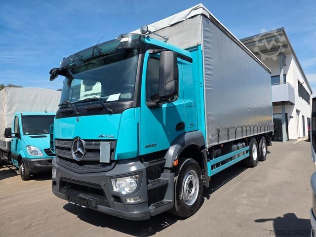 Flatbed truck with tarp MERCEDES-BENZ Antos 2536 / Schiebe Plane / WENIG KM